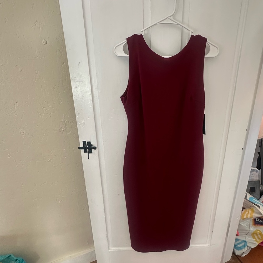 Lulu's Rich Burgundy Midi Dress